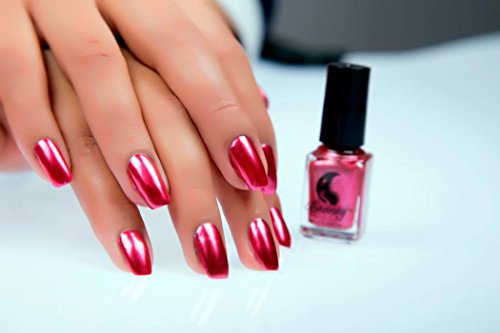 Gotd 6ml Mirror Nail Polish Plating Silver Paste Metal Color Stainless Steel Nail Art (Red) - Thumbnail 4