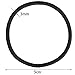 TecUnite 200 Pieces No-metal Hair Elastics Bulk Rubber Bands Hair Ties Ponytail Holders Bands for Women(Black)