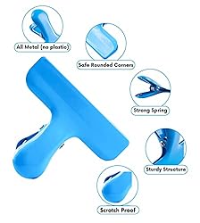 Croc Jaws Chip Clips, Stainless Steel, 3