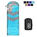 Sleeping Bag - Sleeping Bag for Indoor & Outdoor Use - Great for Kids, Boys, Girls, Teens & Adults. Ultralight and Compact Bags are Perfect for Hiking, Backpacking & Camping (Sky Blue / Gray)