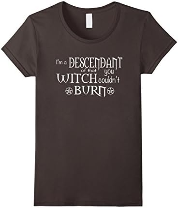 Women's Wiccan Pagan Witch T Shirt Descendant of that Witch Tee XL Asphalt