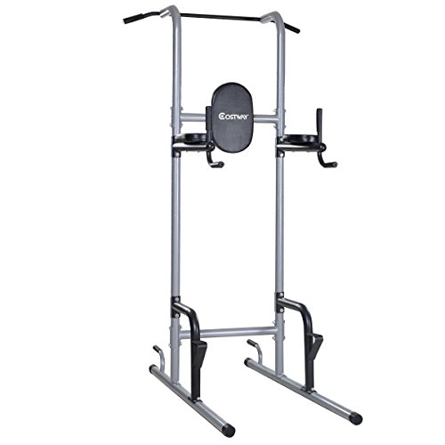 Goplus Chin Up Power Tower Rack Pull Up Stand Bar Leg Raise Home Gym