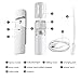 Nano Handy Mist Spray Atomization Rechargeable Facial Mister Nano Mister for Eyelash Extensions Mist (white)