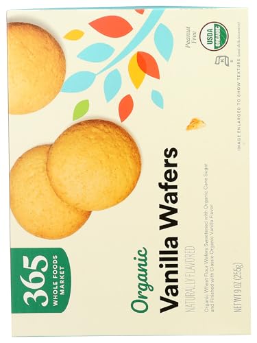 365 BY WHOLE FOODS MARKET, ORGANIC VANILLA WAFERS, 9 OUNCE