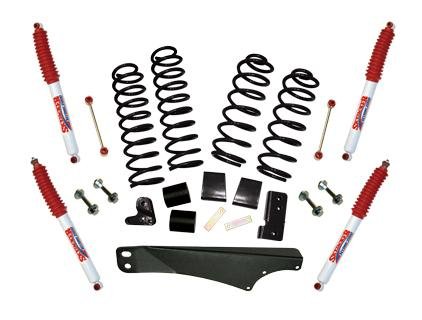 Skyjacker JK25BPH Sport Lift Kit 2.5-3.5 in. Lift Incl. Front/Rear Coil Springs Rear Track Bar Bracket/Brace Front Bump Stop Spacers Rear Bump Stop Brackets Front/Rear Hydro 7000 Shocks Sport Lift Kit