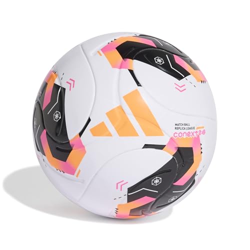 adidas Unisex-Adult Conext26 League Ball, White/Black/Silver Metallic, 4 at Amazon