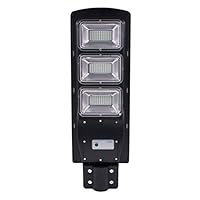 Lebeauty 90W LED Solar Street Light PIR Motion Sensor Wall Timing Lamp, Wireless Waterproof IP65 Security Lighting for Yard, Garage and Garden (Upgrade Pole Included)