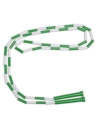 School Smart soga de saltar segmentada de nylon con manijas - 16 pies - Color verde