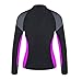 EYCE DIVE & SAIL Women’s 3/2 mm Wetsuits Jacket Long Sleeve Neoprene Wetsuit Top (Grey/Purple, M = US 4)