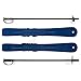 Lucky Bums Kids Beginner Ski and Pole set with Bindings, Digital Blue