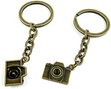 100 PCS Keyrings Keychains Key Ring Chains Tags Jewelry Findings Clasps Buckles Supplies U4GM2 Camera