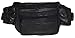 Leatherboss Genuine Leather Fanny Travel Outdoor hiking Cell phone holder pouch Wallet purse for men women, Black