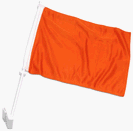 NEOPlex Solid Orange Car Window Flag