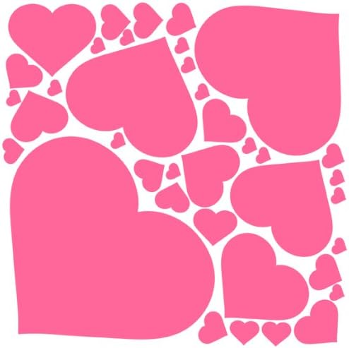 Heart Wall Decals, WallPOPS Color Flirt Pink