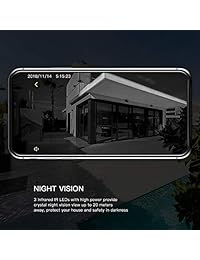 Cámara de seguridad para exteriores APEMAN Sistema inalámbrico de vigilancia en el hogar 1080P Cámara IP con WiFi CCTV IP66 Detección de movimiento a prueba de agua con visión nocturna a prueba de agua Compatible con sistemas iOS Android