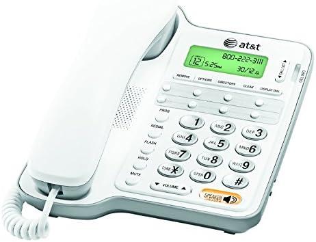 AT&amp;T CL2909 Corded Phone with Speakerphone and Caller ID/Call Waiting, White (Certified Refurbished)