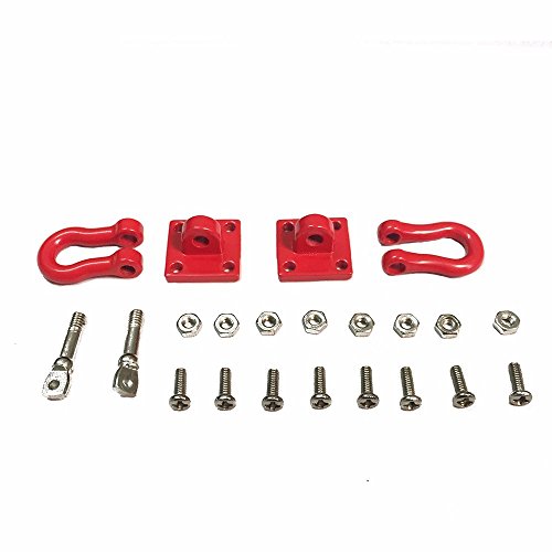 LAFEINA 1:10 RC Crawler Tow Hook and Steel Tow Rope for 1/10 Axial SCX10 TAMIYA CC01 D90 D110 TF2 RC Climbing Car Trailer Hook Parts