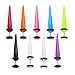 NASAMA 8pair Acrylic Stud Earrings Barbell Fake Gauges Kit Faux Plugs 16 Pieces (Taper 18pcs)