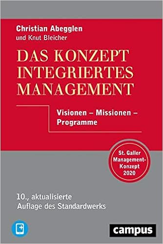 Das Konzept Integriertes Management Visionen Missionen Programme Abegglen Christian Bleicher Knut Amazon De Bucher