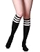 HASLRA Women's Knee High Socks 2 Pairs (Triple Stripe Mix)