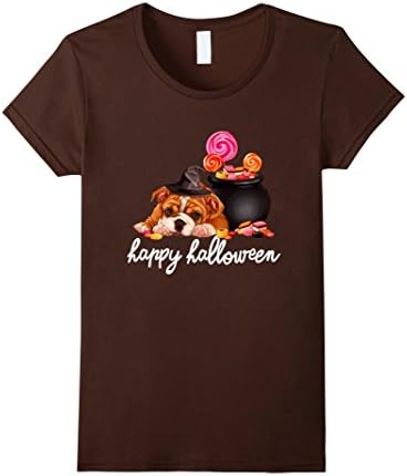Womens happy hallween shirt Medium Brown
