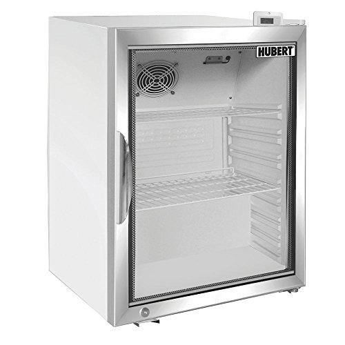 HUBERT Glass Door Countertop Cold Food Merchandiser Refrigerator 4.1 cu ft White - 24 13/32 L x 21 13/32 W x 28