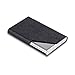 DMFLY Business Name Card Holder Luxury PU Leather & Multi Card Case, Business Name Card Holder Wallet Credit Card ID Case Holder for Women & Men - Keep Your Business Cards Clean (Black1)