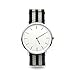 2pc 22mm Nato Ss Nylon Striped Black/Red,Black/Gray Interchangeable Replacement Pebble Lg Watch Band