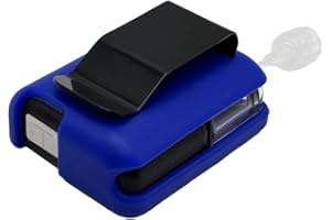 SUGAR MEDICAL Tandem Mobi EZ‑to‑Charge Clip – Charge Without Removing Case • Easy to Remove • Full Protection • Heavy‑Duty Stainless Steel Clip • Quick Access to Control Button • Full Privacy Coverage (Blue)