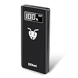 ElfAnt Quick Charger 3.0 Metal shell Portable Power Bank External Battery digital with display for iPhone Samsung LG Nintendo Xbox Portable speakers and More (black)
