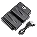 LP NP-F550 Battery Charger Pack, 2-Pack Battery & Dual Slot Charger, Compatible with Sony NP F970, F960, F770, F750, F570, F550, F530, F330, CCD-SC55, TR910, TR917, CN160, CN-216 LED Light & More