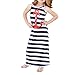 Norbi Parent-Child Striped Anchor Dress Outfits Sundress