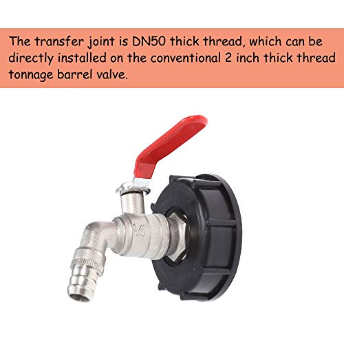 KOOBOOK 1Pcs For IBC Tote Tank Drain Adapter 3/4'' Thread Garden Hose Connector Replacement Valve Fitting Parts