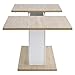 Extendable Rectangular Dining Table, Mltifunction Space Saving Wood Table for Home Restaurant Living Room High Gloss White