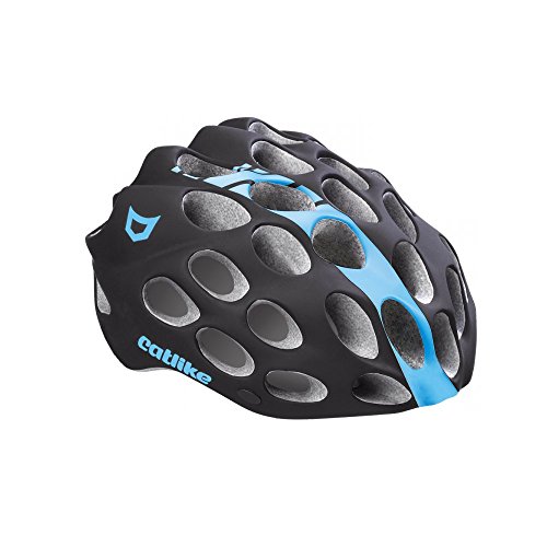 CATLIKE Whisper Bike Helmet without Visor, Black/Blue, Medium