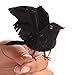 Artificial Black Feather Flying Crows - Realistic Look Fake Black Bird Crows for Haunted House Displays or Costumes and Halloween Decorating, Crafting by Factory Direct Craft (6 Pieces)
