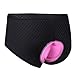 Baleaf Women's 3D Padded Coolmax Bicycle Cycling Underwear Shorts, Black, Small