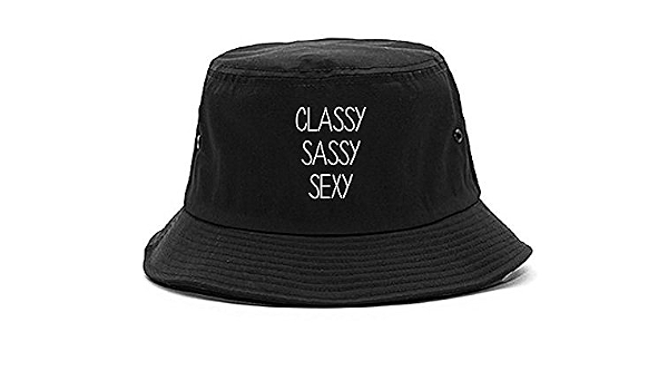 Classy Sassy Sexy Bucket Hat Black at 