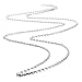 EUDORA Harmony Bola Accessories Silver Plated Chain/Wax Leather Cord 45 Inches Necklace