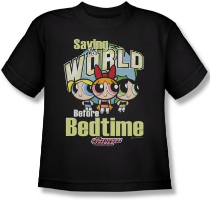 POWDERPUFF GIRLS/SAVE WORLD - S/S YOUTH 18/1 - BLACK - MD