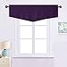 NICETOWN Blackout Valance Short Curtains - Thermal Insulated Window Curtain Top Treatment Ascot Rod Pocket Valances Tiers for Loft/Bathroom/Kids Room/Kitchen, 52W by 18L in, Royal Purple, 1 Pc