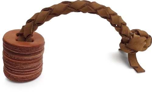 Leather Tug Dog Toy - Disk
