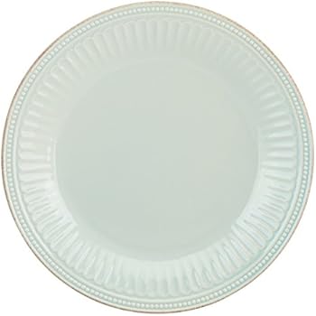 Lenox French Perle Groove Dinner Plate, Ice Blue