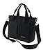 ROYALFAIR Small Diaper Bag Tote Bag for Toddler Mommy Messenger Tote Diaper Bags Purse with Stroller Hook (Black)