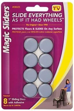 Magic Sliders 08025 1" Round Self Adhesive Magic Sliders 8 Count
