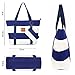 AISPARKY Women's Shoulder Tote Bag, Fits 15.6 Inch Laptop, Handbag Canvas Beach Tote Bag for School Work Travel and Shopping