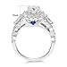 Newshe Jewellery 5A Cz Engagement Wedding Ring Set for Women 925 Sterling Silver 2.4ct Round Pear White Size 4-13