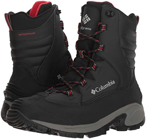 Columbia Men's Bugaboot III Snow Boot, Black/Bright Red, 9.5