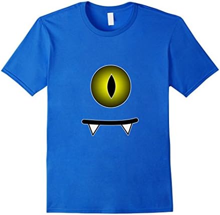 Mens Monster Face Halloween T Shirt 2XL Royal Blue