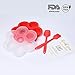 Coolzzle Silicone Egg Bites Molds for Pressure Pot Accessories - Fits Insta Pot 5,6,8 qt Pressure Cooker, Reusable Storage Container and Freezer Tray with Lid, Sous Vide Egg Poacher